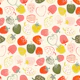 Whimsical hand-drawn strawberries on neutral