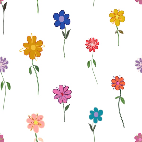 Cute Scattered Wildflowers