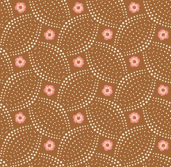 Summer Nostalgia Woven dots maroon brown