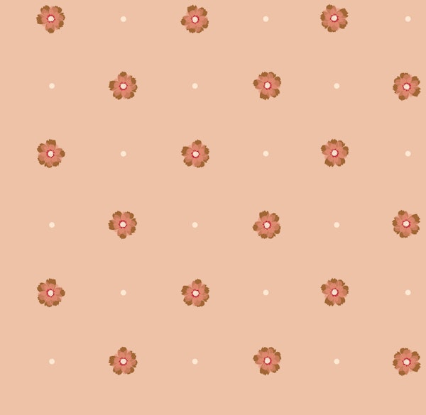 Summer Nostalgia Floret polka dots dusty cora