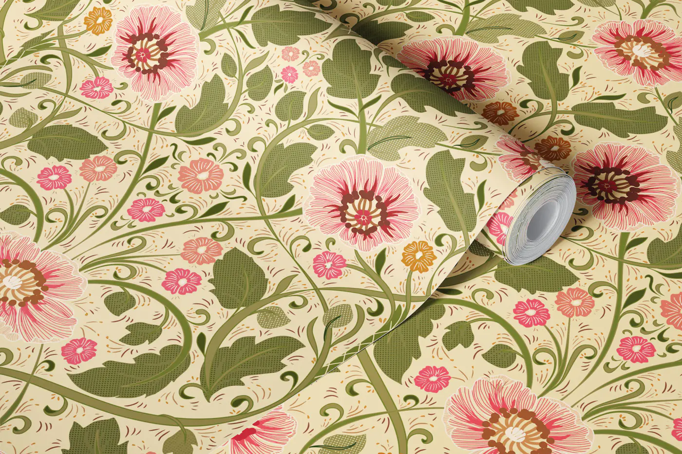Summer Nostalgia Art Nouveau wallpaper roll
