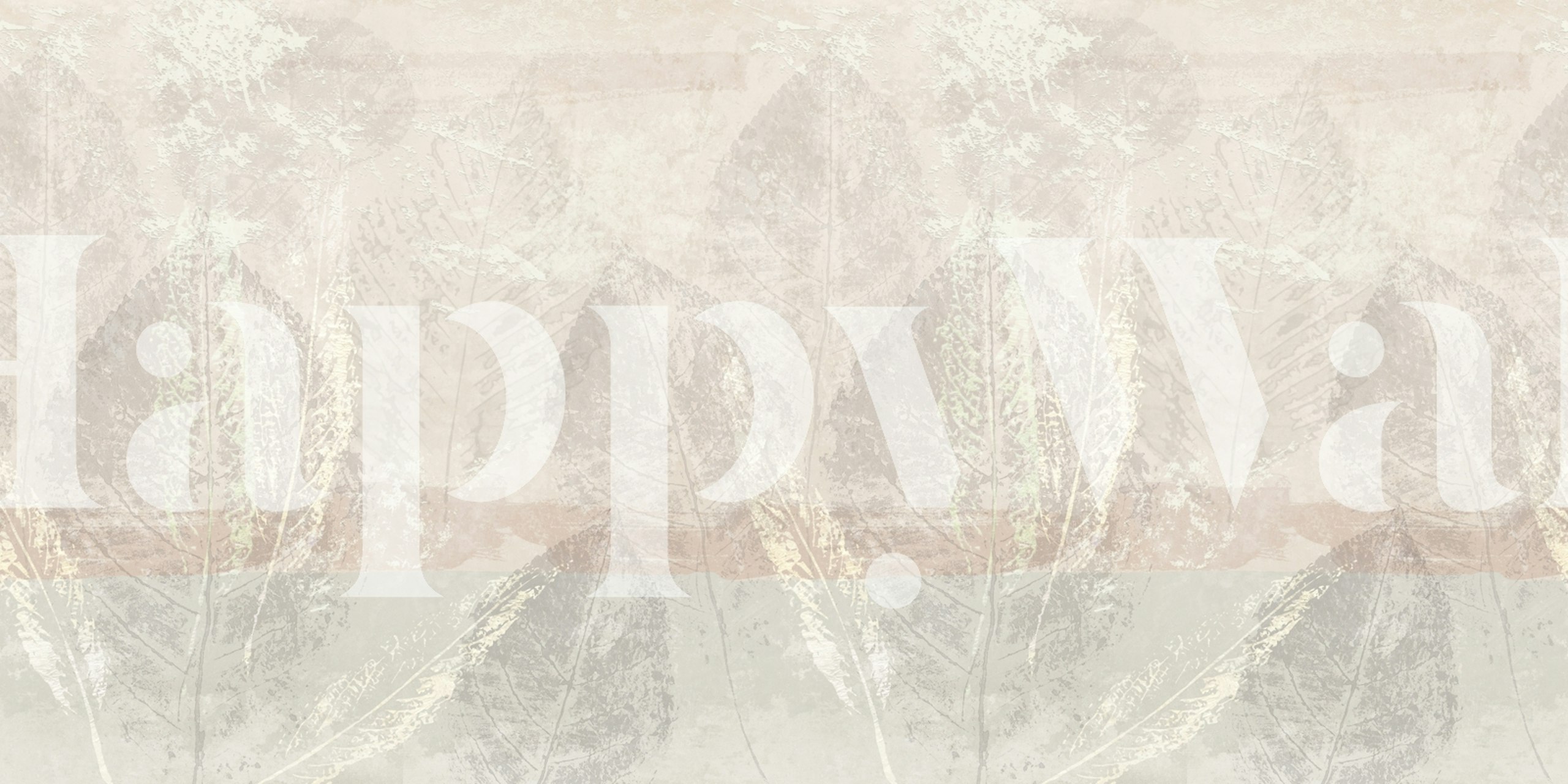 Tapeta Modern Botanical Texture Beige prikazana u sobi