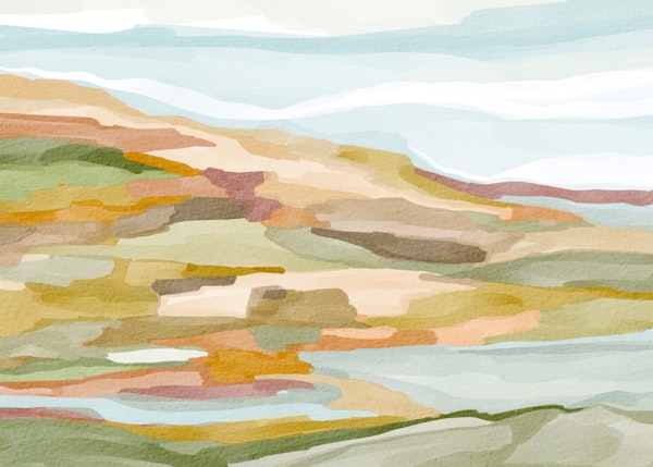 Earth Tone Abstract Landscape