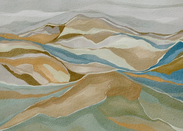 Earth Tone Mountain Ridges