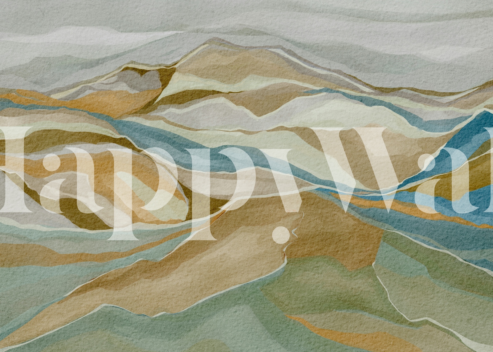 Earth Tone Mountain Ridges Wallpaper