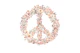 Watercolor floral peace sign on white
