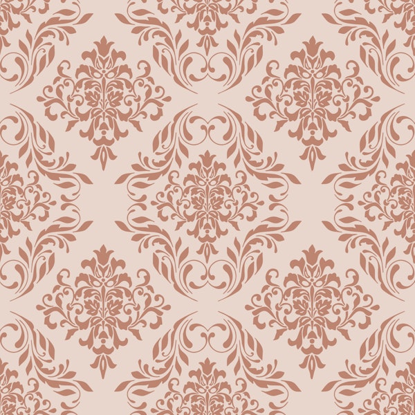 Earthy Blush Damask Elegance