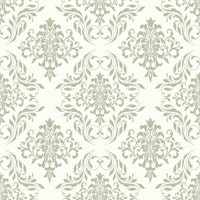 Sage Green Damask Classic tapet