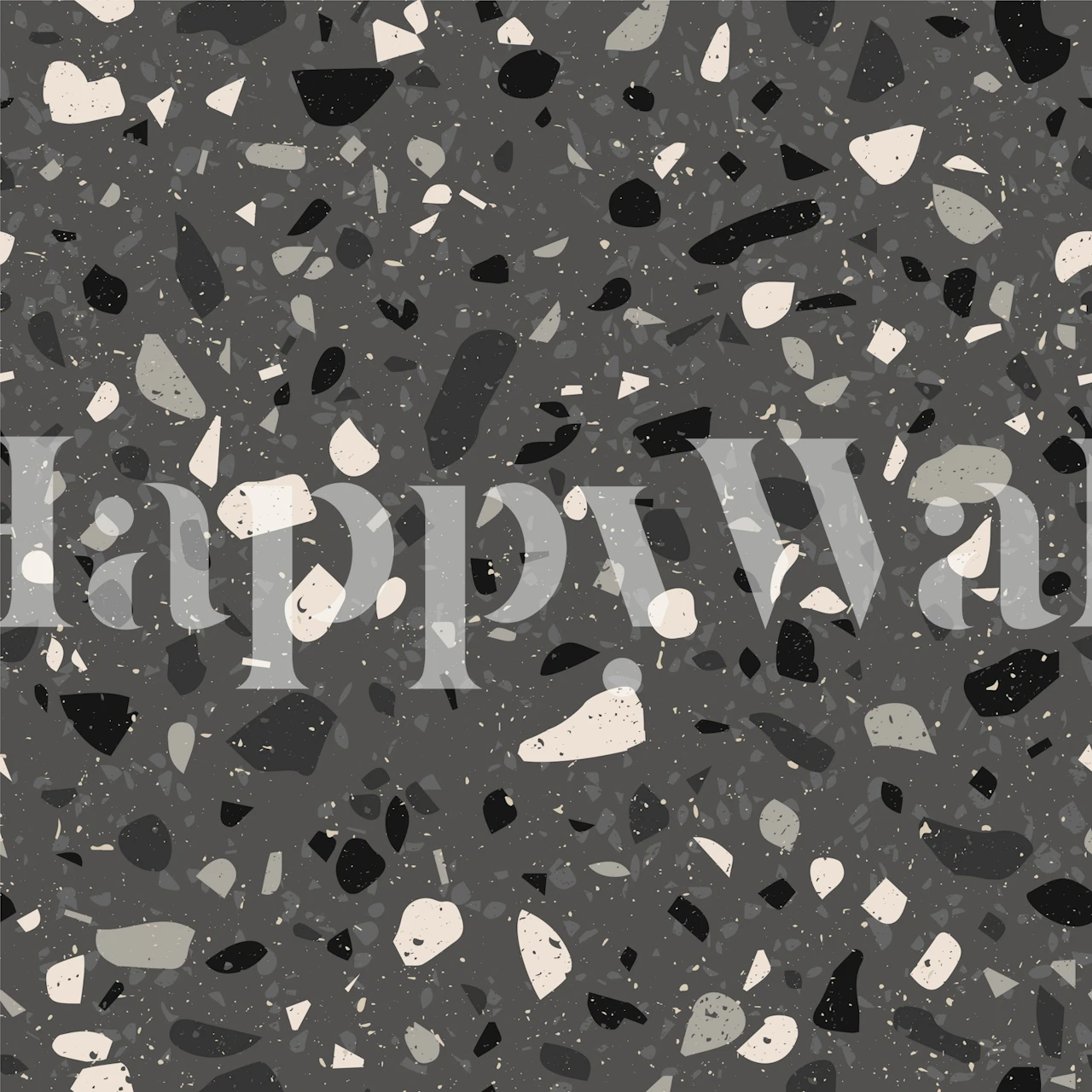 Modern Terrazzo Concrete Gray wallpaper in a room