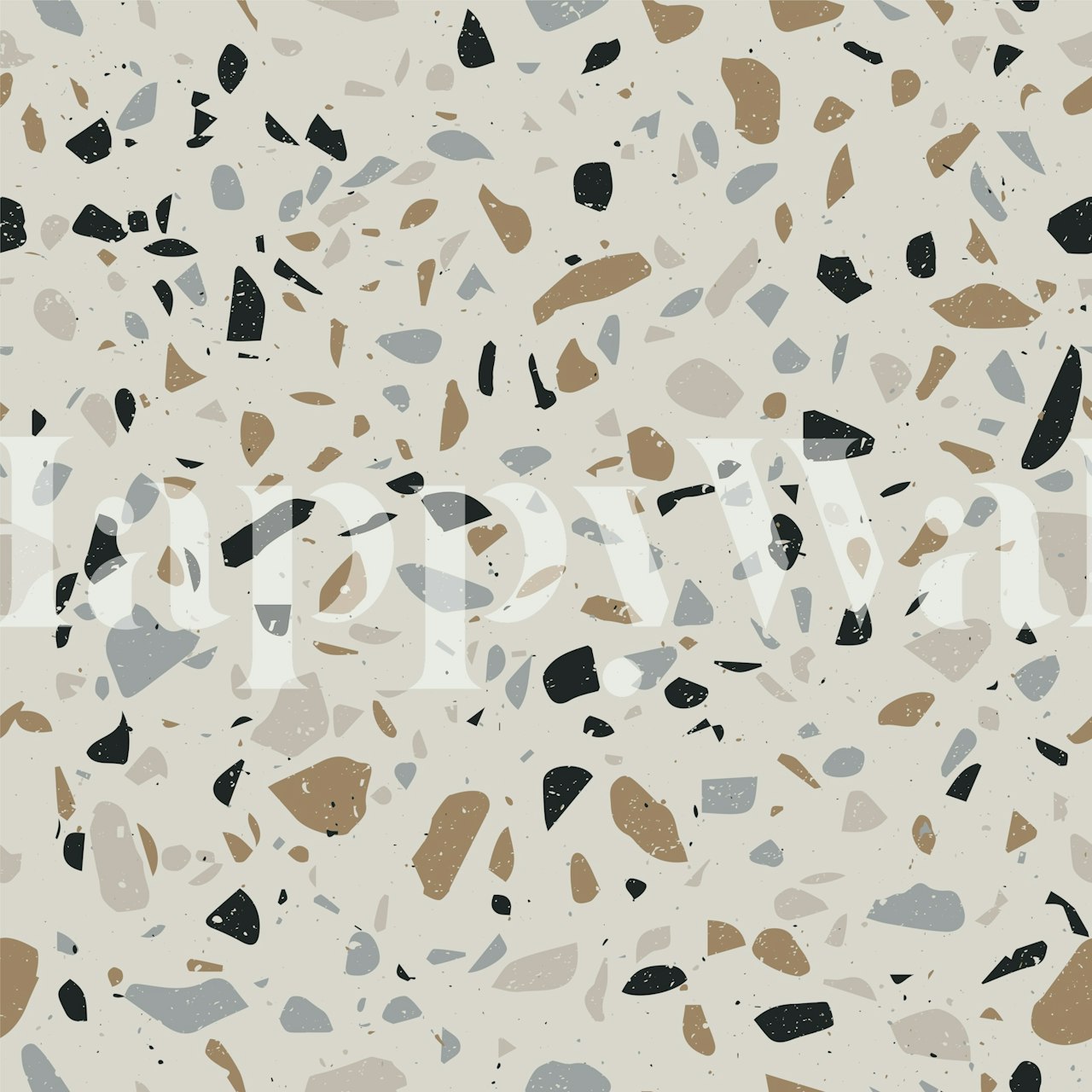 Tapeta Terrazzo Beige Gray w aranżacji pokoju