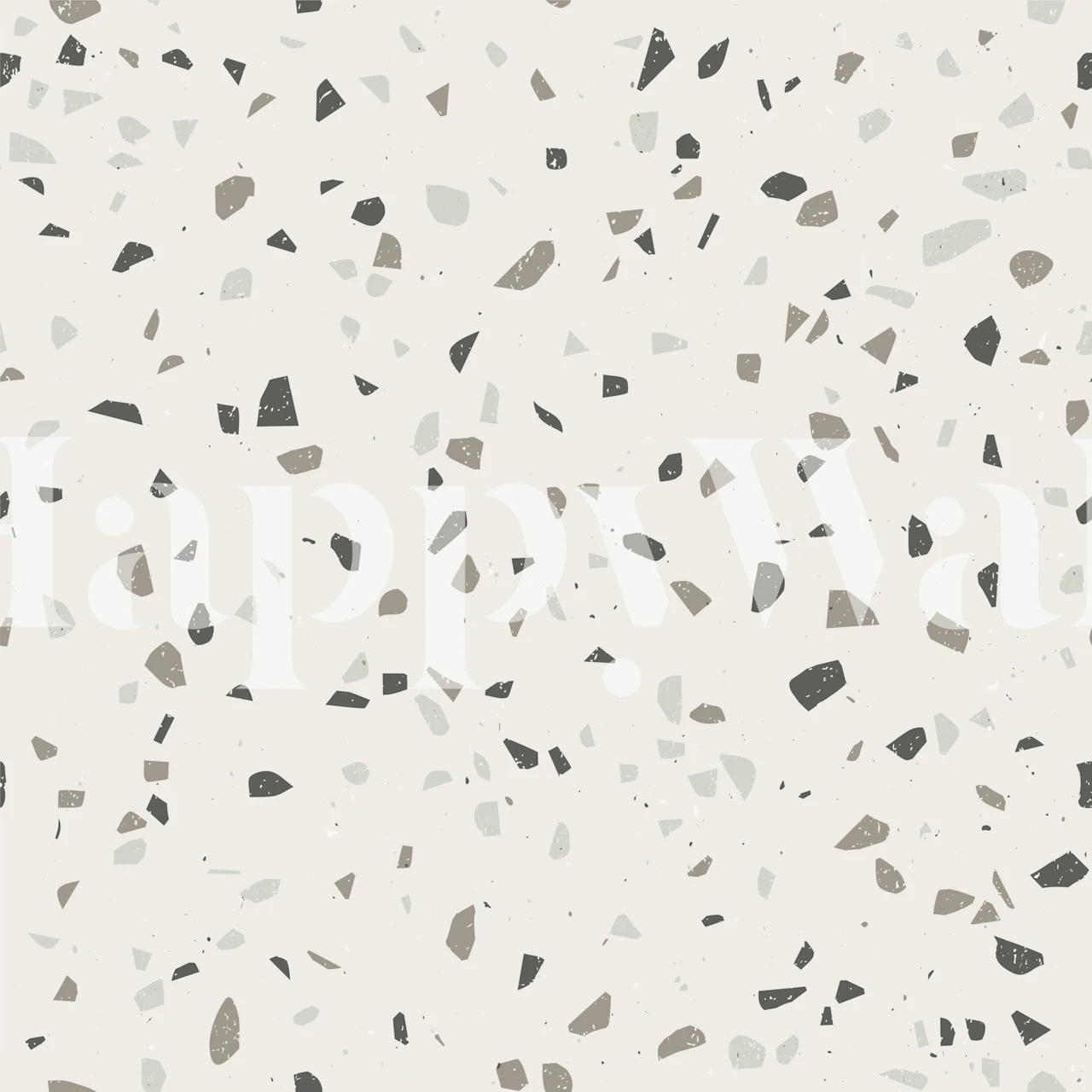 Minimal Terrazzo Beige Gray tapet i ett rum