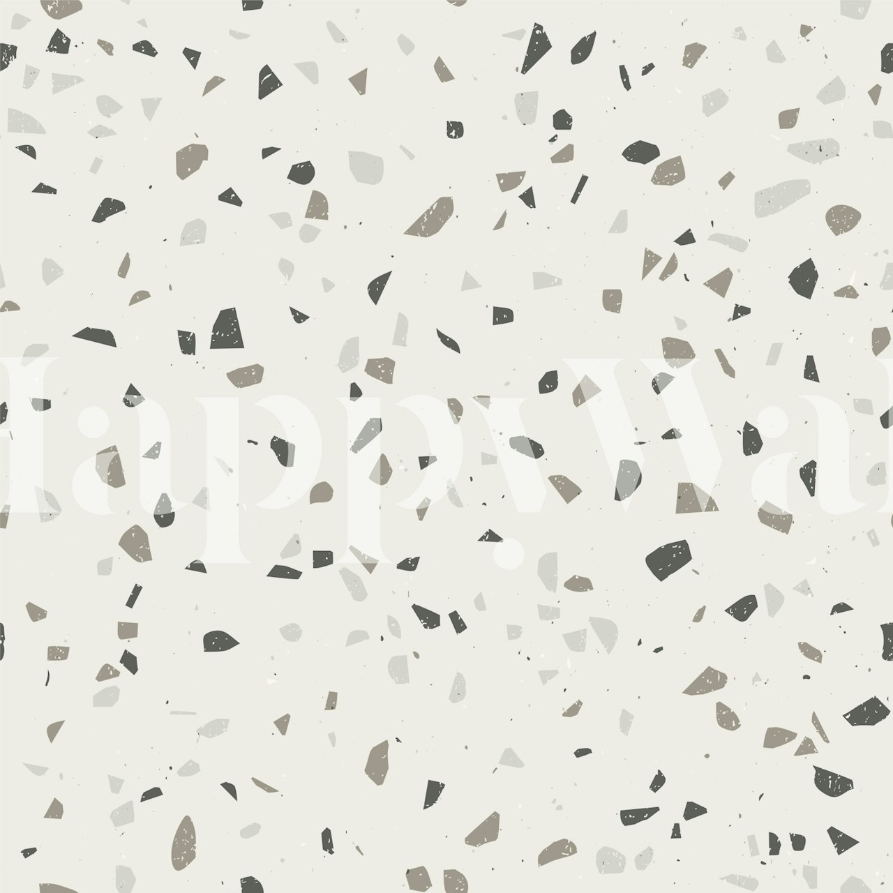 Minimal Terrazzo Beige Gray wallpaper in a room