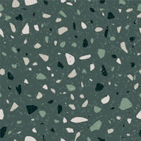 Dark Green Terrazzo Stone tapet