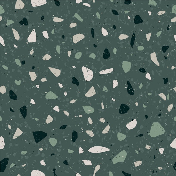 Dark Green Terrazzo Stone