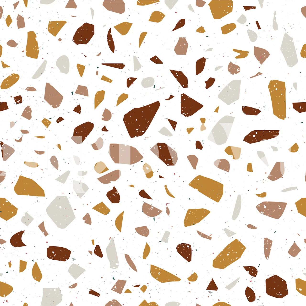 Boho Terrazzo Scattered Stones wallpaper in a room