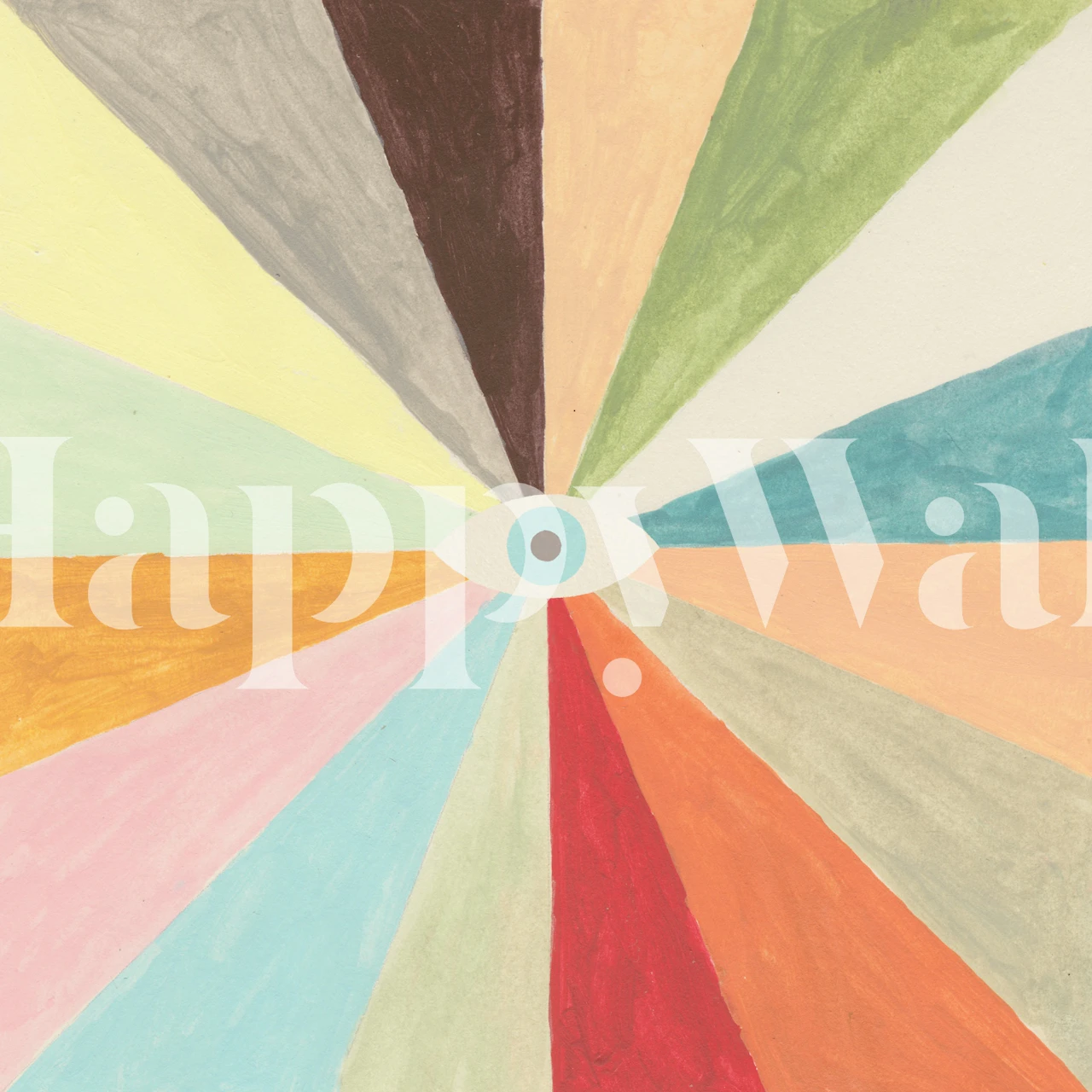 Watching You - Rainbow Tapete in einem Raum