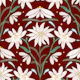 Edelweiss Floral Pattern on crimson
