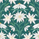 Edelweiss Floral Pattern on sage