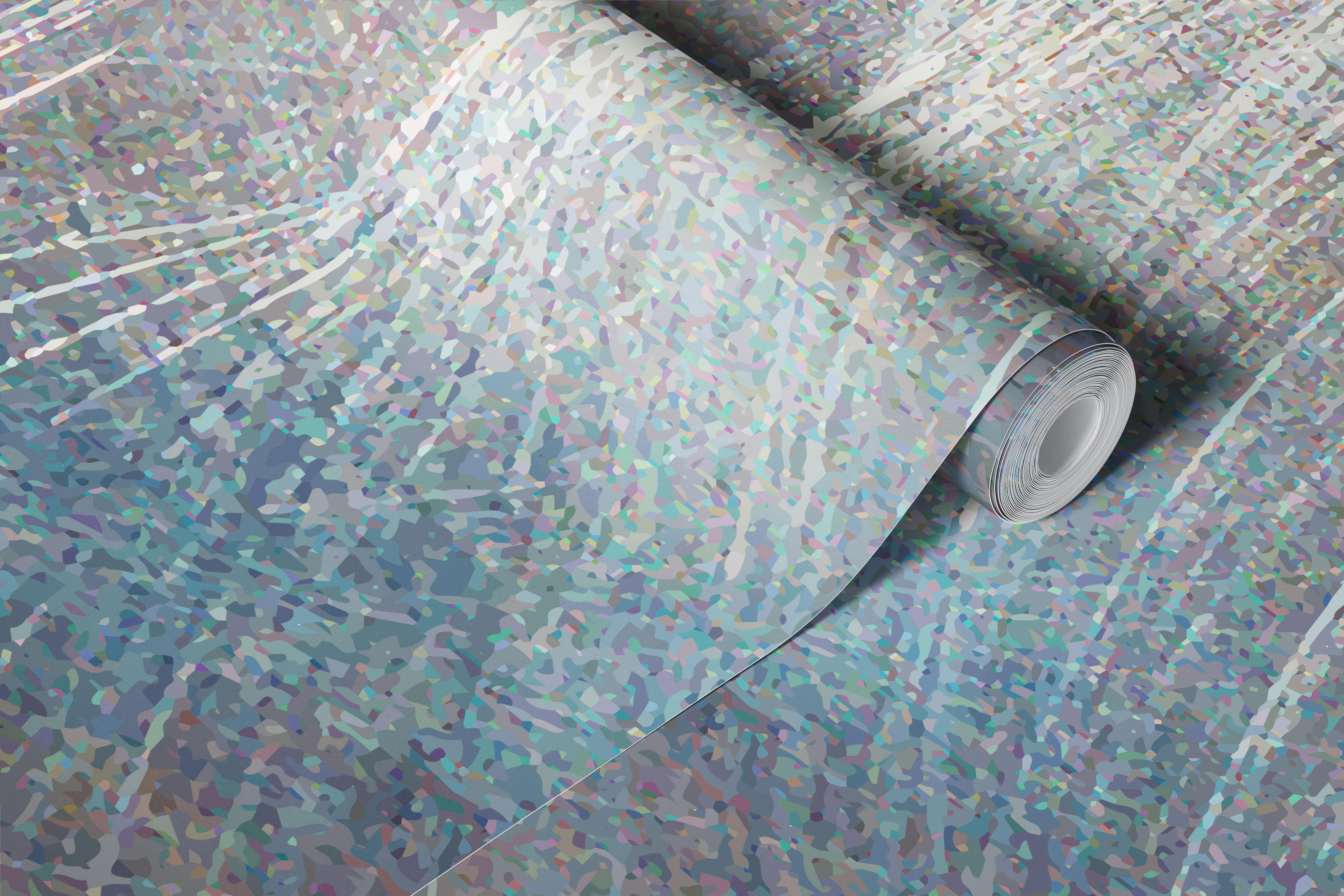 Brushed metal swirl texture wallpaper in a room