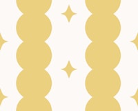 Playful bubble stripes with diamonds - yellow tapete