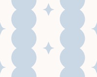 Playful bubble stripes with diamonds - blue tapete