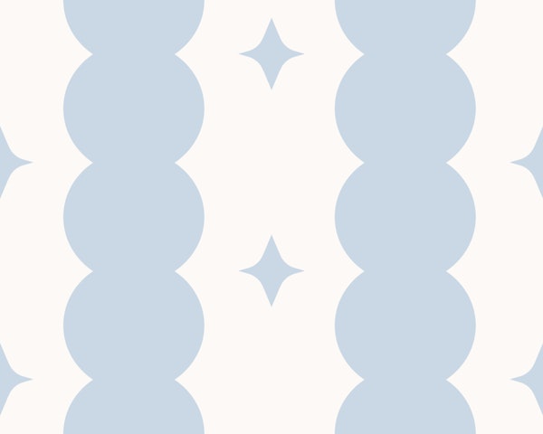 Playful bubble stripes with diamonds - blue