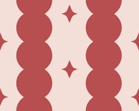 Retro Red Scallop Stripes with diamonds tapete