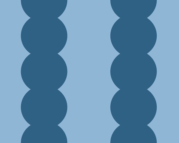 Scallop bubble stripes - bold blue