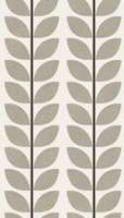 mid century leaf stripes - taupe grey wallpaper