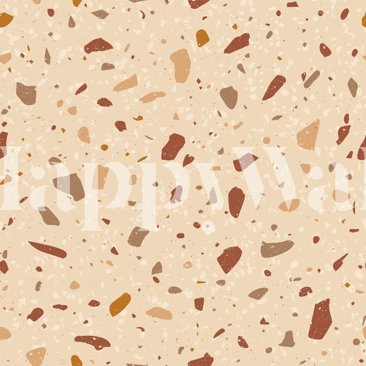 Beige Terrazzo Texture tapet i ett rum