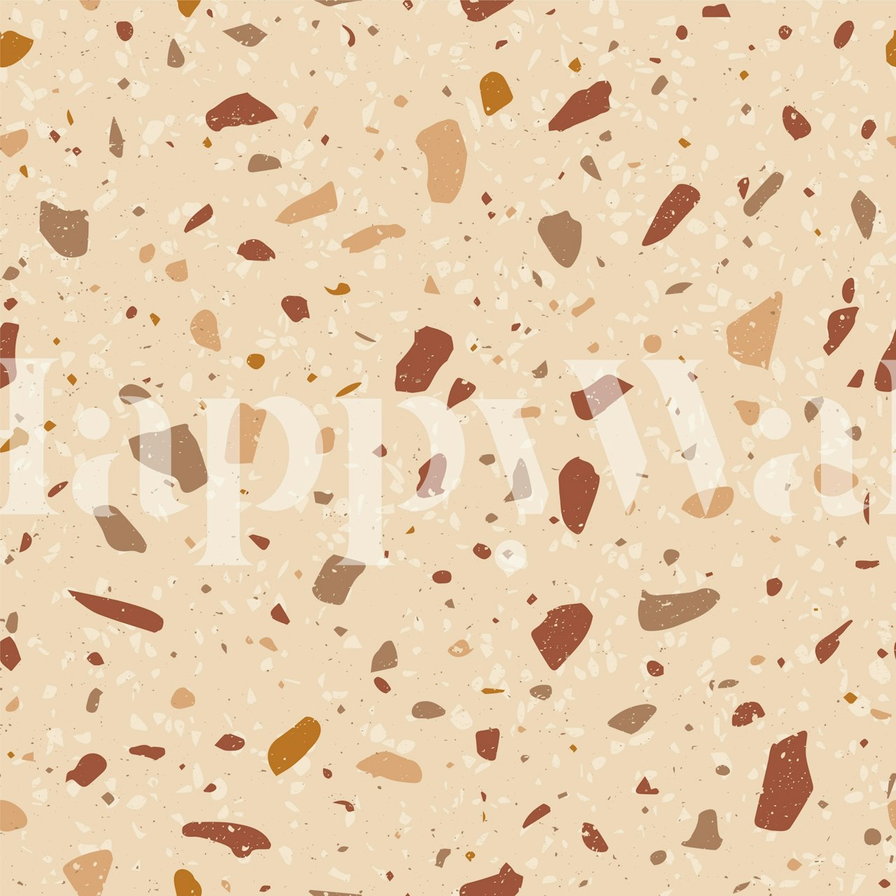 Tapeta Beige Terrazzo Texture w pokoju