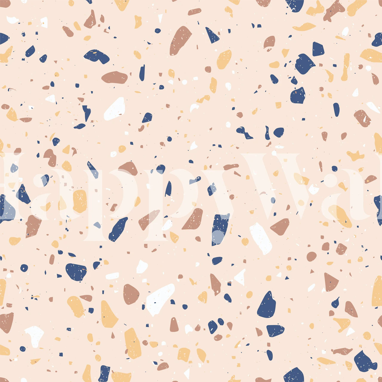 Soft pink terrazzo texture wallpaper in a room