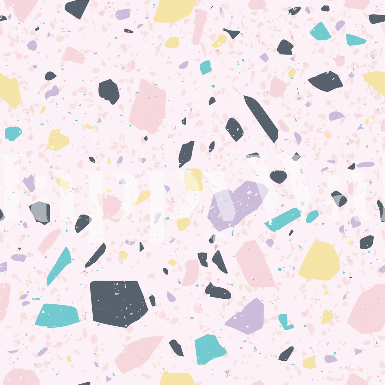 Candy Terrazzo Speckled wallpaper in a room