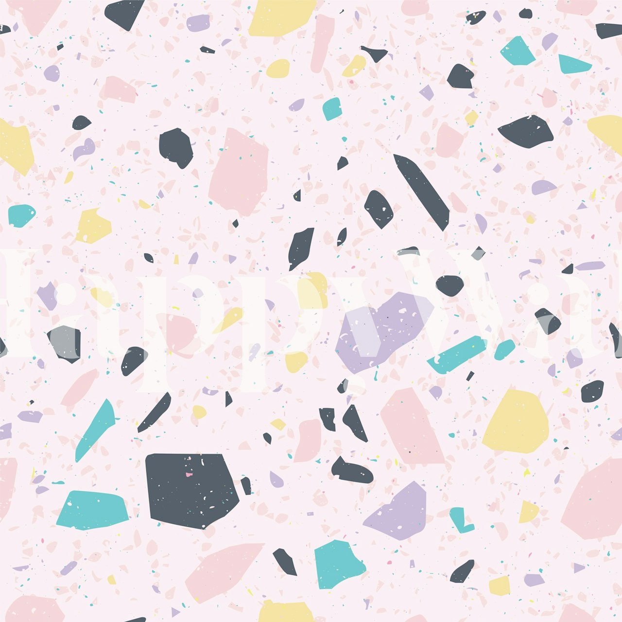 Candy Terrazzo Speckled wallpaper in a room