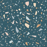 Dark Teal Terrazzo Chips tapete