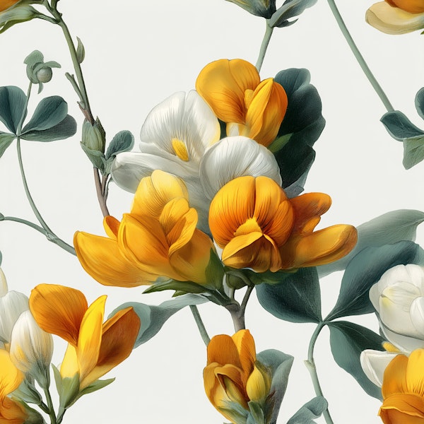Vintage Sweet Pea Flowers