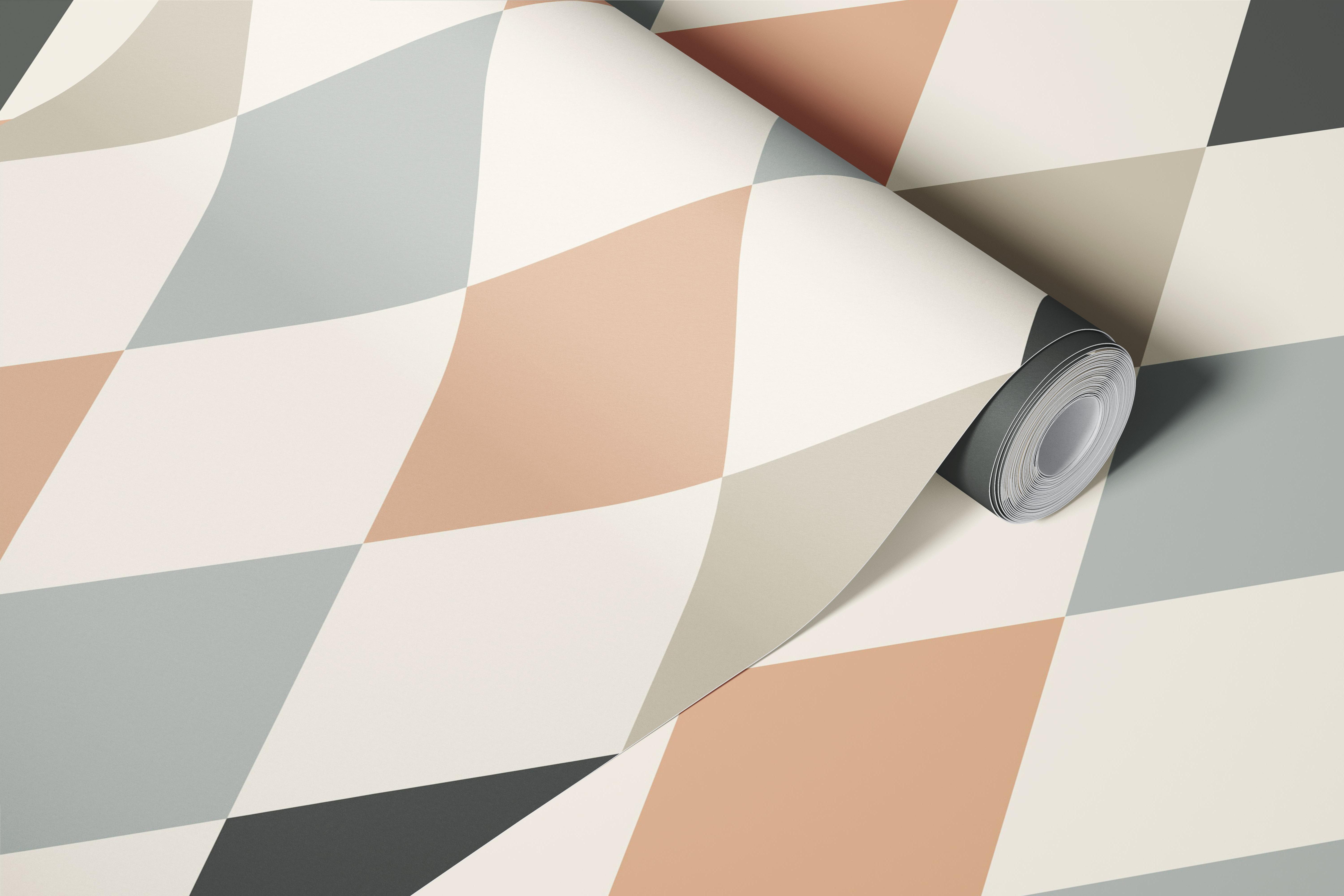 Scandinavian Harlequin Diamonds wallpaper in a room