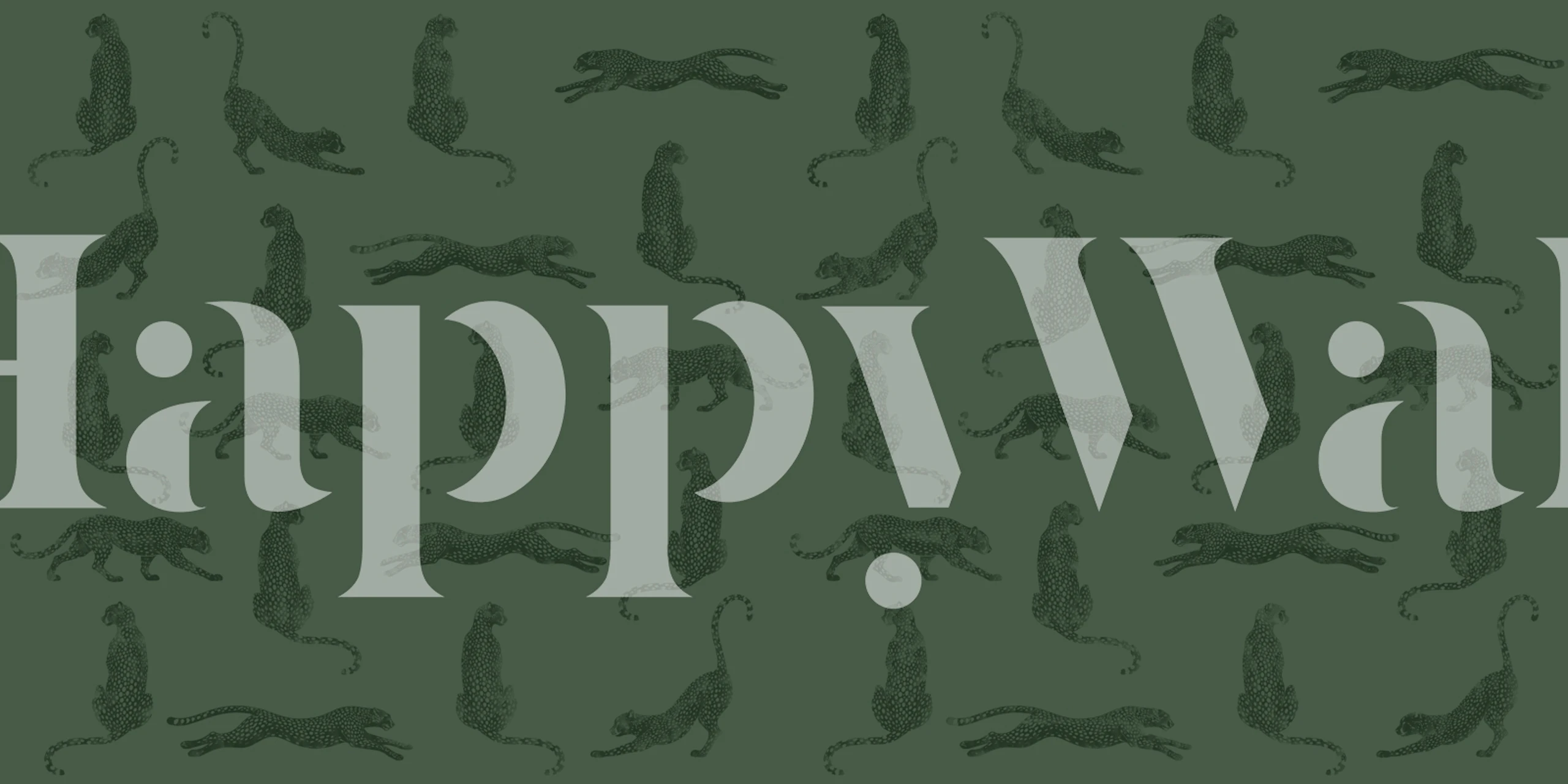 Cheetah Forest wallpaper design in a room