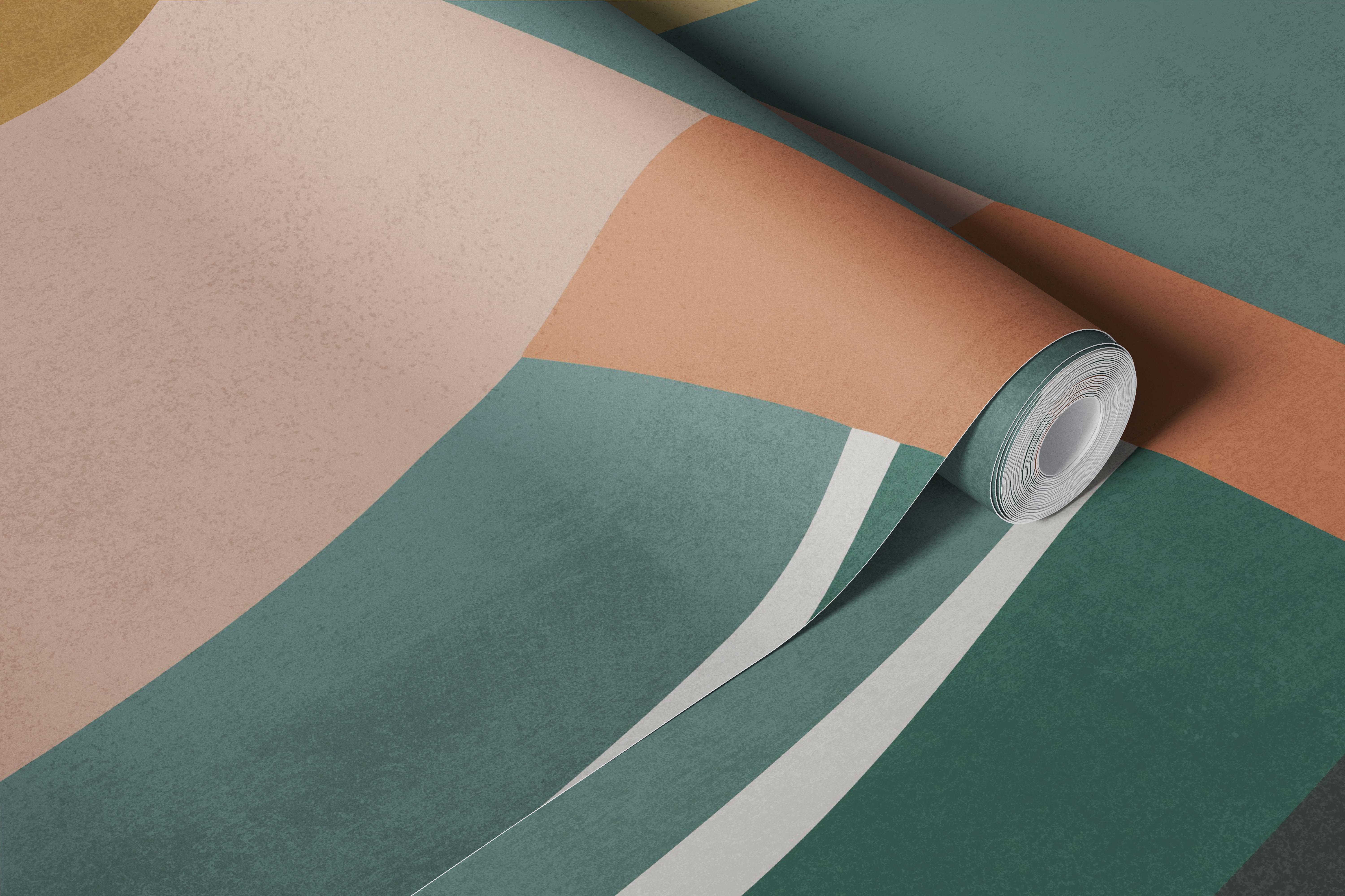 Vintage Abstract Forest wallpaper in room