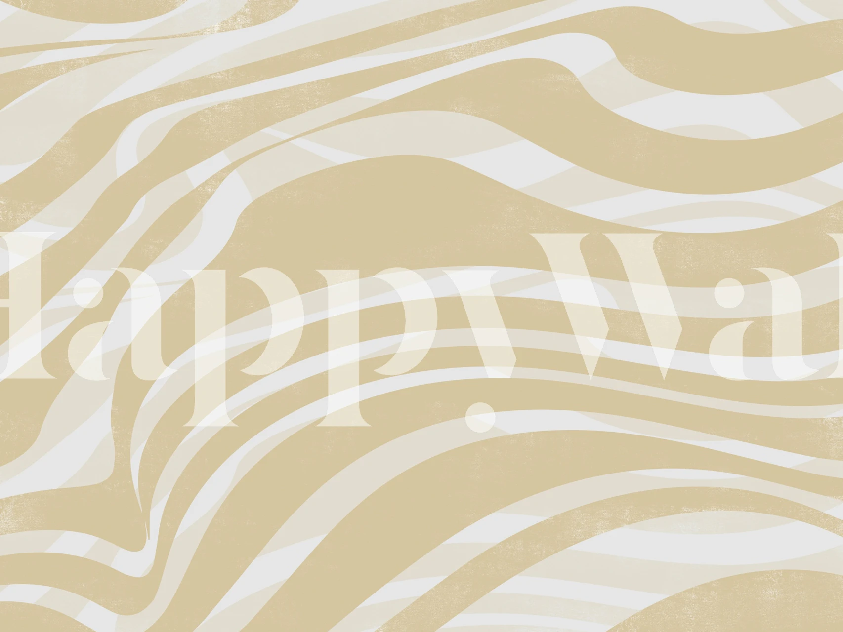 Waves Cream wallpaper in een stijlvolle kamer