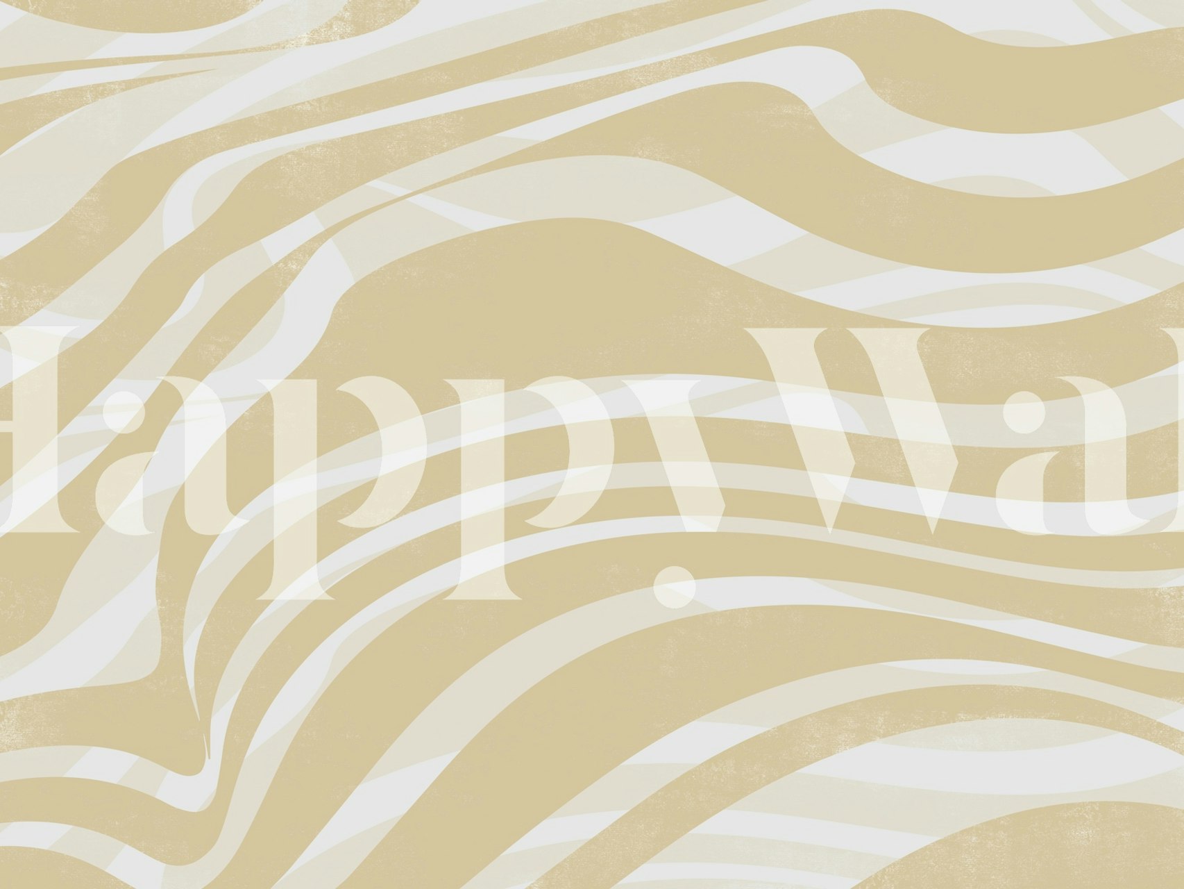 Waves Cream wallpaper in a stylish room