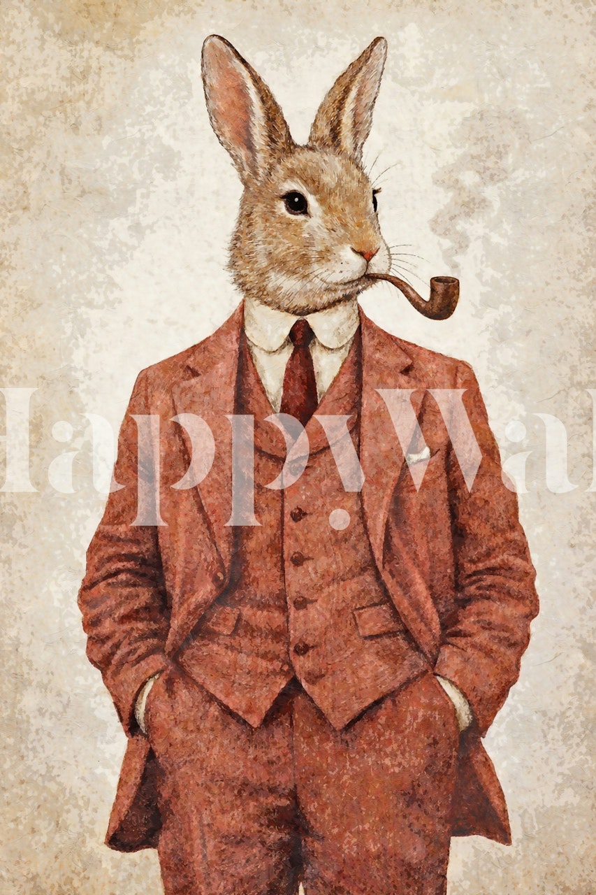 Carta da parati Mr Rabbit in una stanza elegante