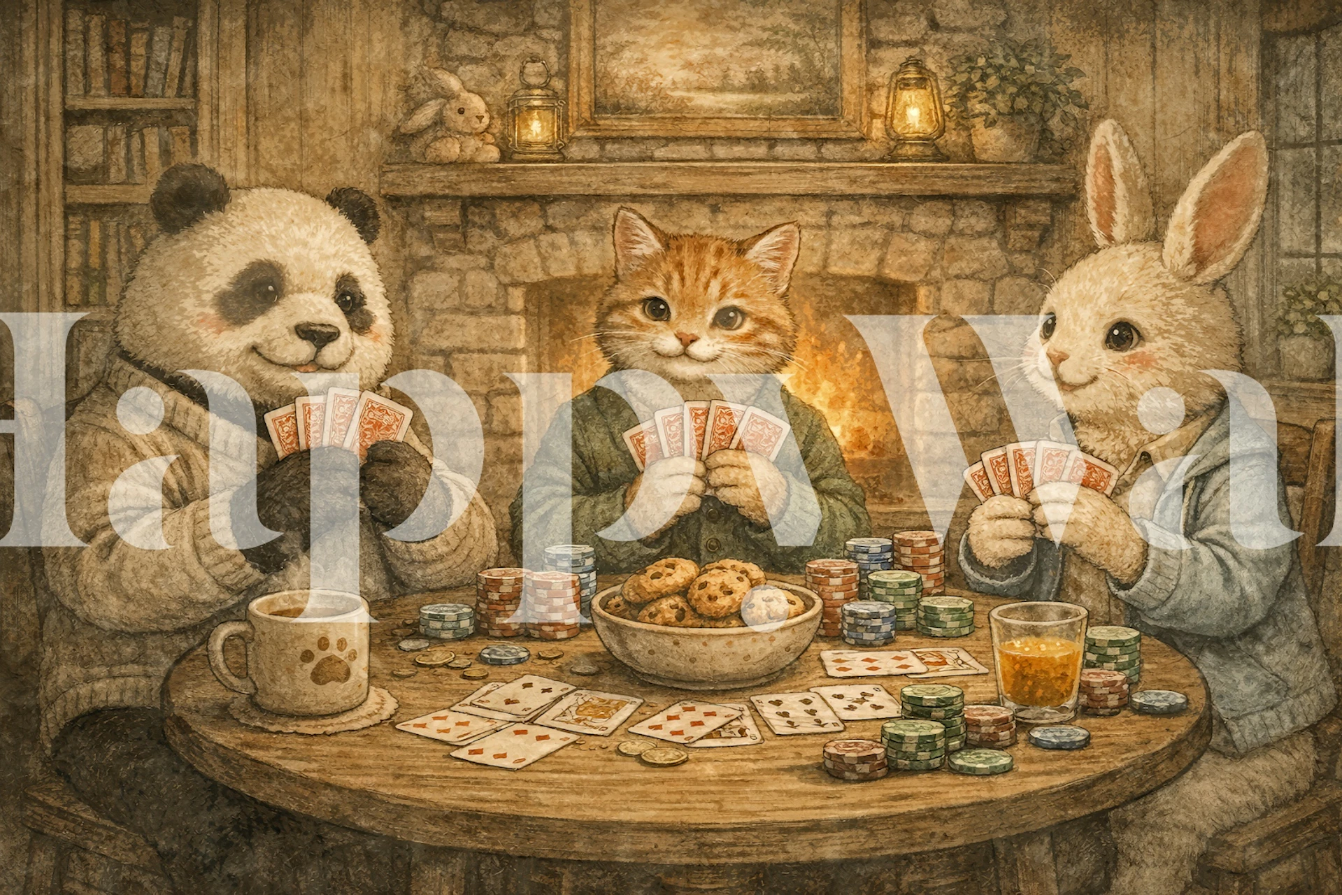 Cute Puppies behang in een kamer