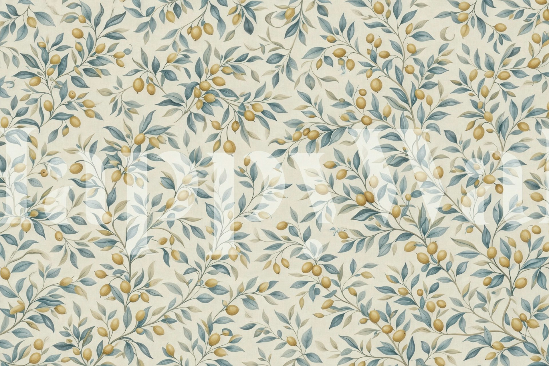 Olive Grove in the Wind wallpaper in a room