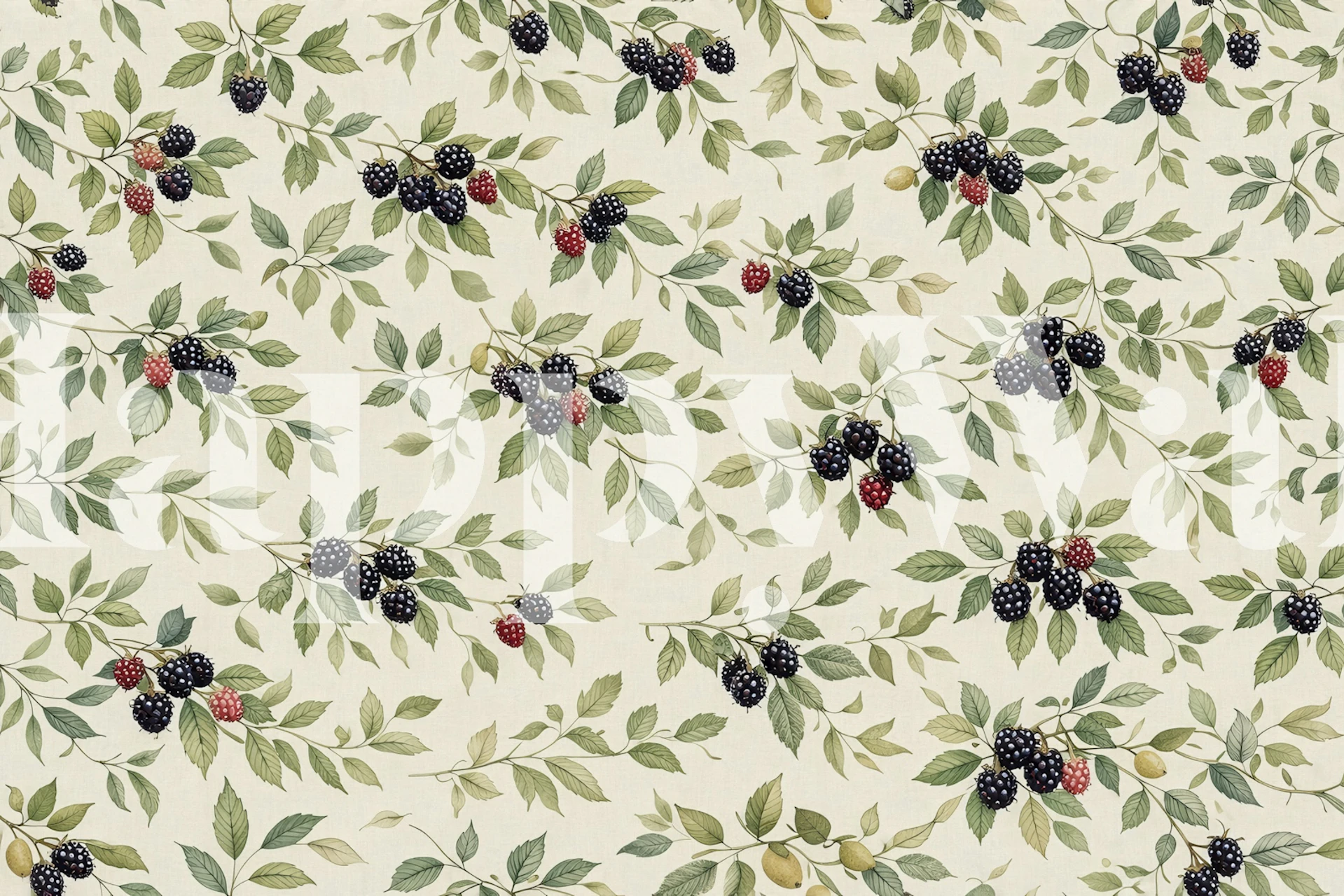 Blackberry wallpaper design in a room