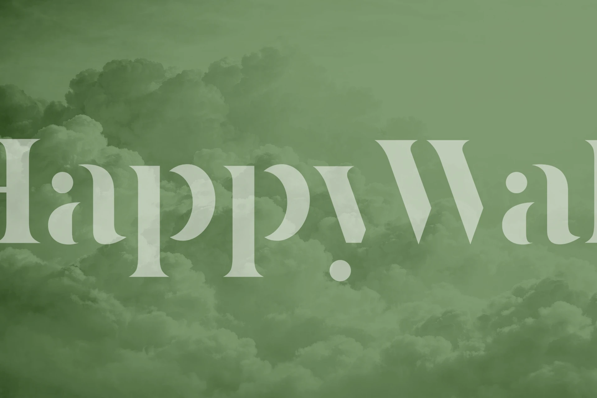 Clouds Dreams Green wallpaper in a room