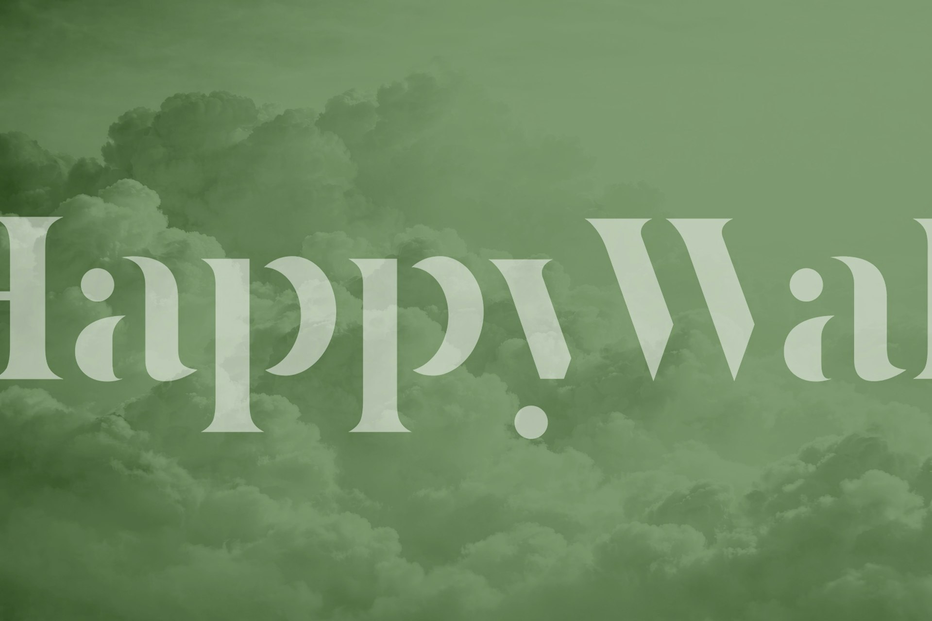 Clouds Dreams Green papel de parede em um quarto