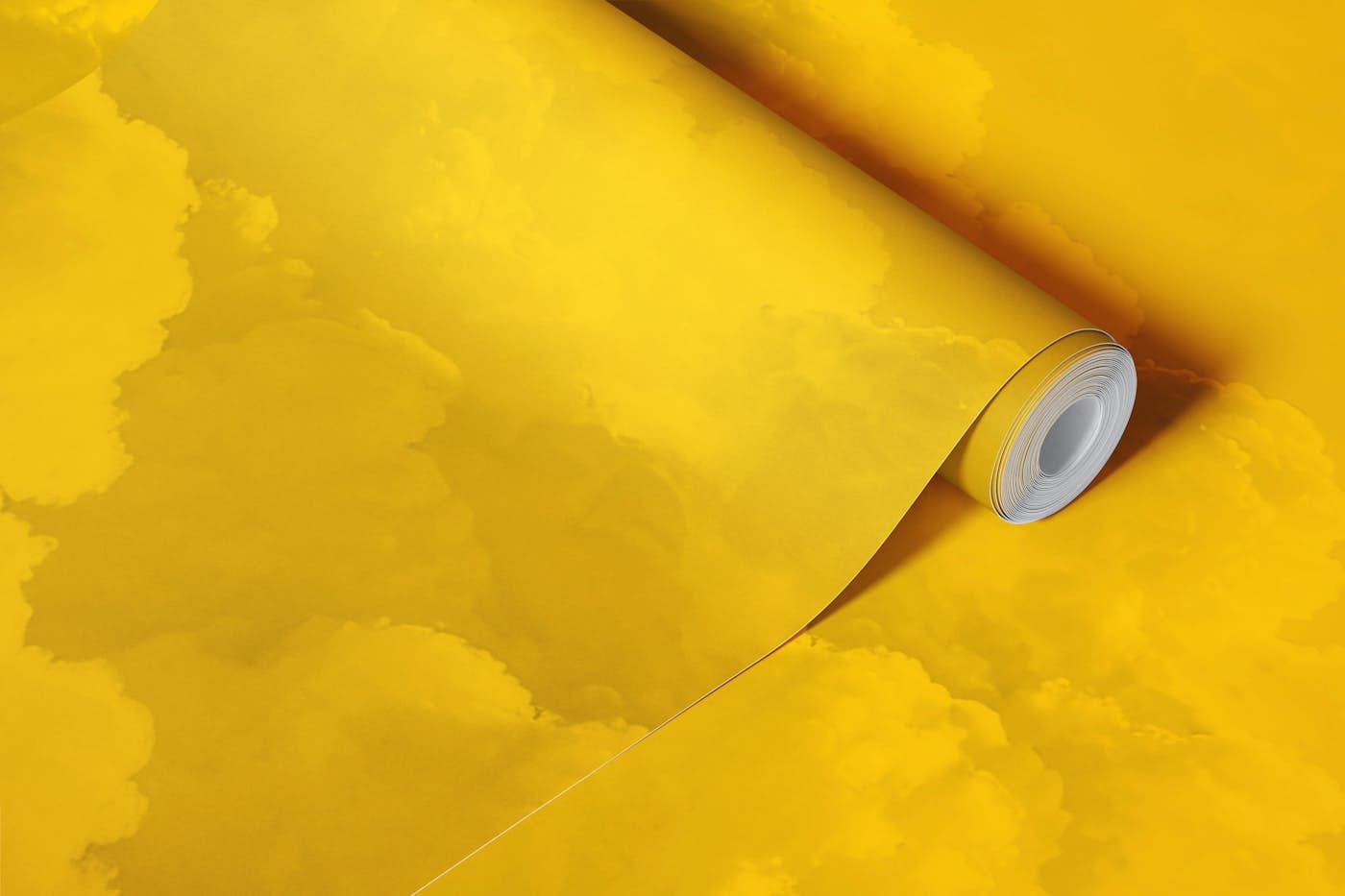 Clouds Dreams Yellow wallpaper roll
