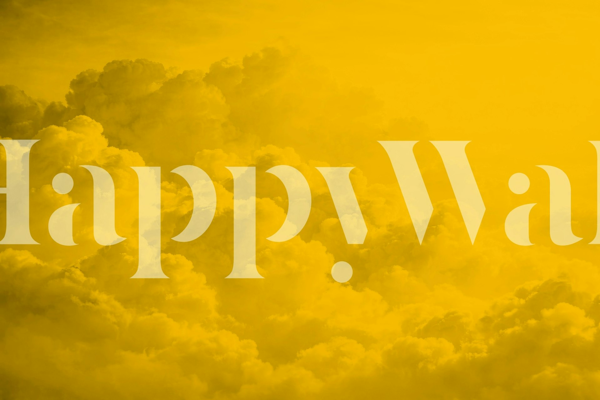 Clouds Dreams Yellow tapeta w pokoju