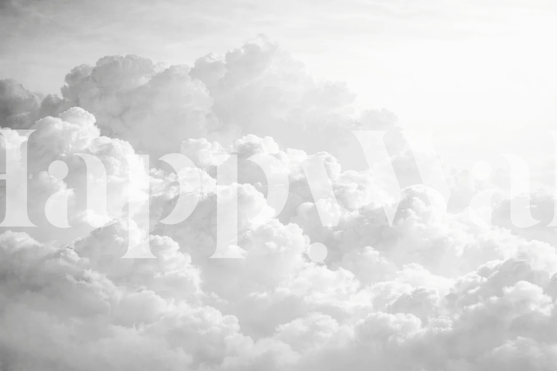 Clouds Dreams White tapet i et rom